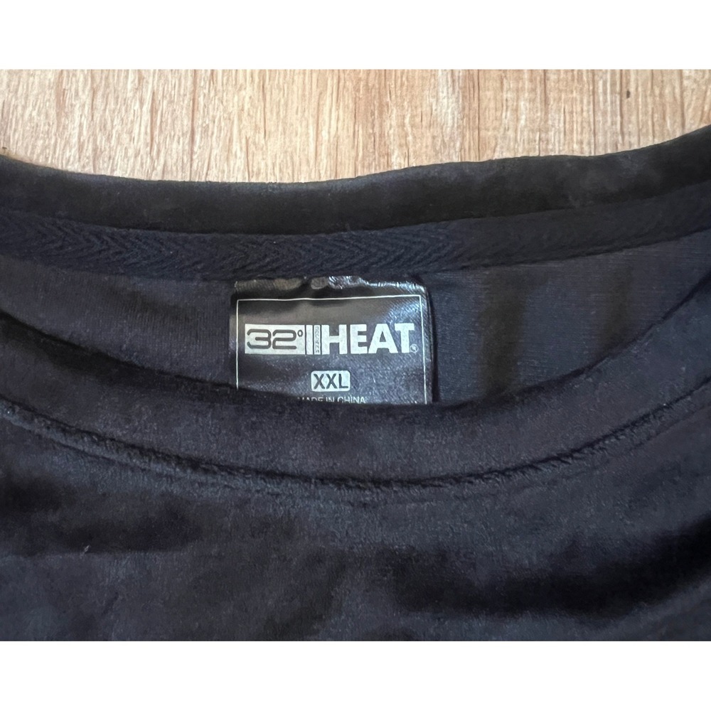 32 Degrees Heat Black Velour Long Sleeve Sweatshirt‎ Pullover Women's XXL Cozy - Picture 2 of 7